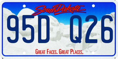 SD license plate 95DQ26