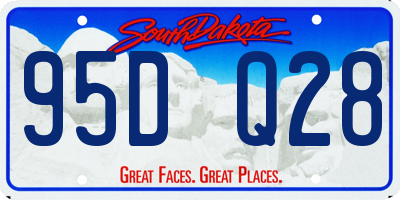 SD license plate 95DQ28