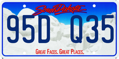 SD license plate 95DQ35