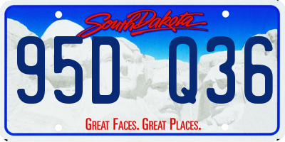 SD license plate 95DQ36