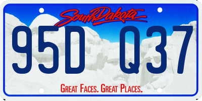 SD license plate 95DQ37