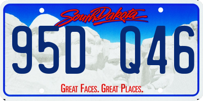 SD license plate 95DQ46
