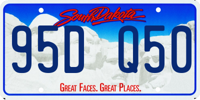 SD license plate 95DQ50