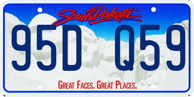 SD license plate 95DQ59