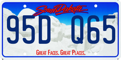 SD license plate 95DQ65