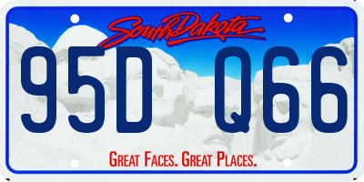 SD license plate 95DQ66
