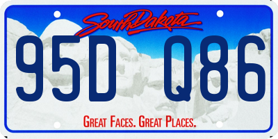 SD license plate 95DQ86