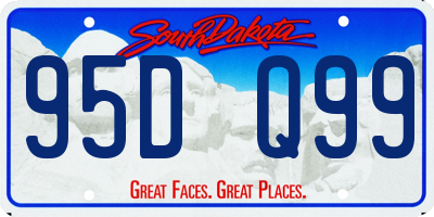 SD license plate 95DQ99