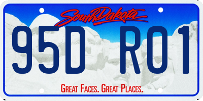SD license plate 95DR01