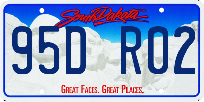SD license plate 95DR02