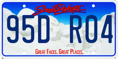 SD license plate 95DR04