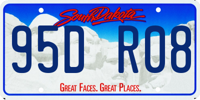 SD license plate 95DR08