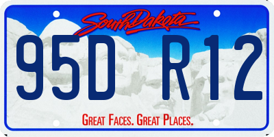 SD license plate 95DR12