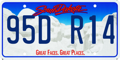 SD license plate 95DR14