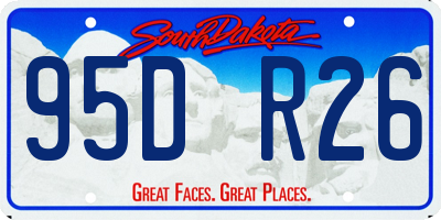 SD license plate 95DR26