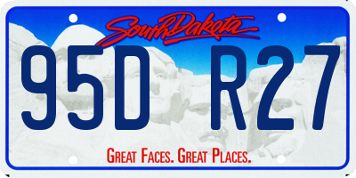 SD license plate 95DR27