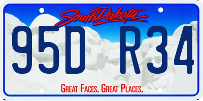 SD license plate 95DR34