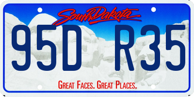 SD license plate 95DR35