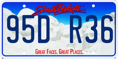SD license plate 95DR36