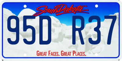 SD license plate 95DR37