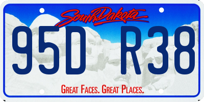 SD license plate 95DR38