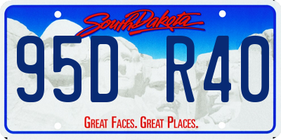 SD license plate 95DR40