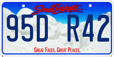 SD license plate 95DR42