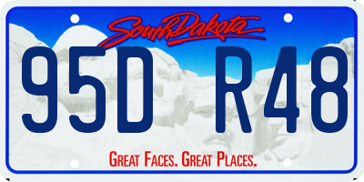 SD license plate 95DR48