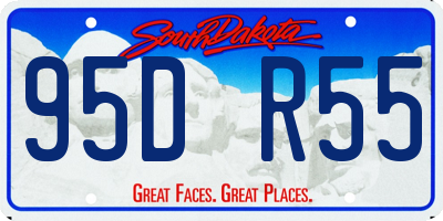 SD license plate 95DR55