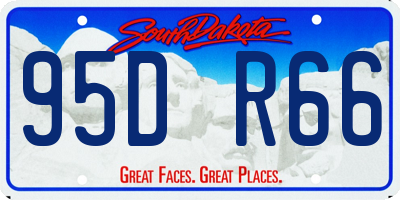 SD license plate 95DR66