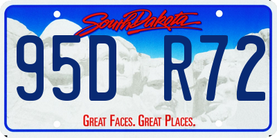 SD license plate 95DR72