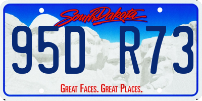 SD license plate 95DR73