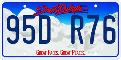 SD license plate 95DR76
