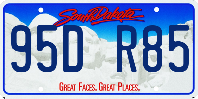 SD license plate 95DR85