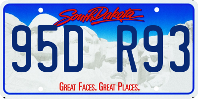 SD license plate 95DR93