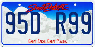 SD license plate 95DR99