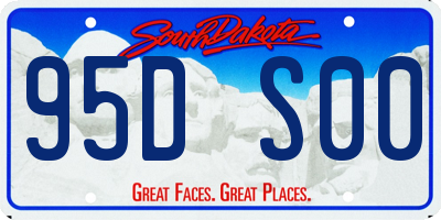 SD license plate 95DS00