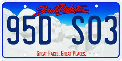SD license plate 95DS03