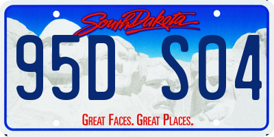 SD license plate 95DS04