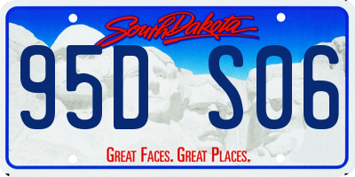 SD license plate 95DS06