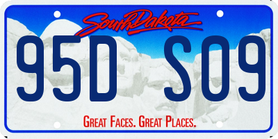 SD license plate 95DS09
