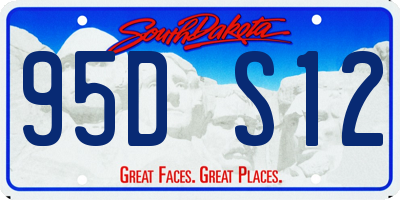 SD license plate 95DS12