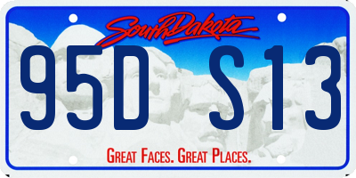 SD license plate 95DS13