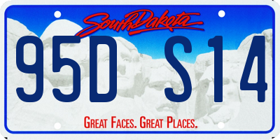 SD license plate 95DS14