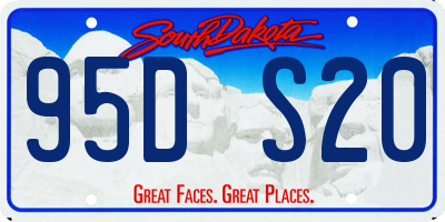 SD license plate 95DS20