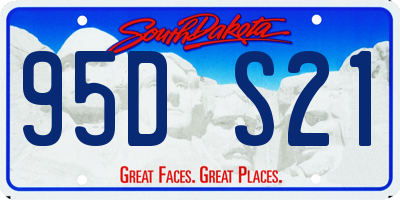 SD license plate 95DS21