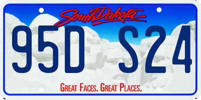 SD license plate 95DS24
