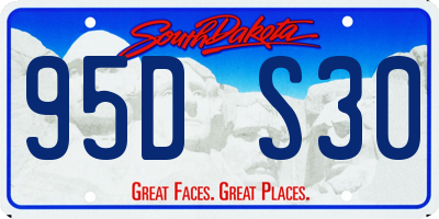 SD license plate 95DS30