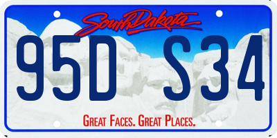 SD license plate 95DS34