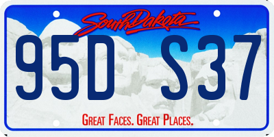 SD license plate 95DS37